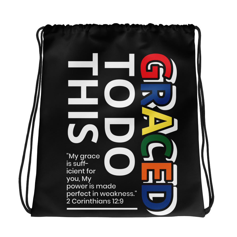 Graced Drawstring Bag (black)