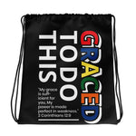 Load image into Gallery viewer, Graced Drawstring Bag (black)
