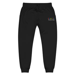 Black Graced Fleece Sweatpants (Multicolor)