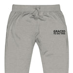 Load image into Gallery viewer, Gray Graced Fleece Sweatpants (Black)
