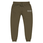Load image into Gallery viewer, Military Green Graced Fleece Sweatpants (White)
